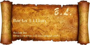 Barta Lilian névjegykártya